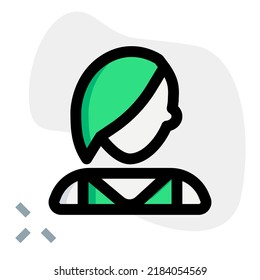 Young woman avatar with short side hair cut wearing tank top