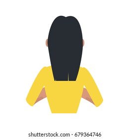 Young woman back