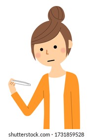 Young woman to be tested with pregnancy test