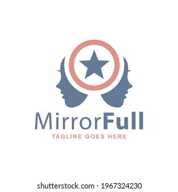 young woman beauty logo design