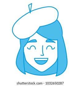 Young woman with beret