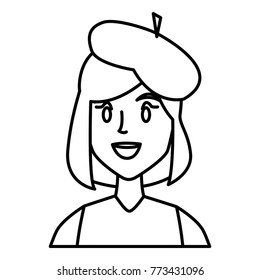 Young woman with beret