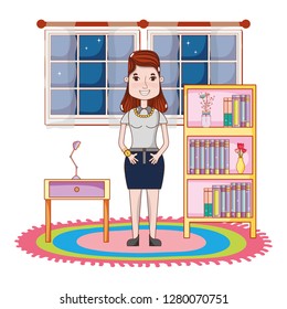 young woman body cartoon