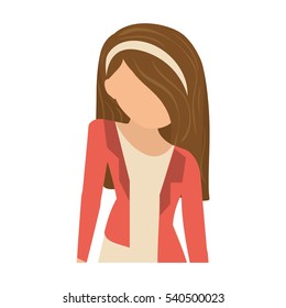 Young woman body complete icon vector illustration graphic design