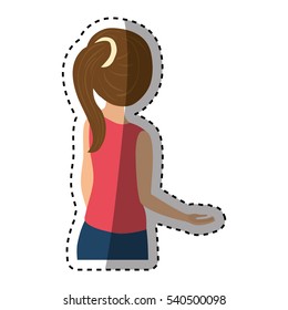 Young woman body icon vector illustration graphic design