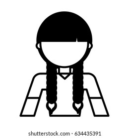 young woman with braids