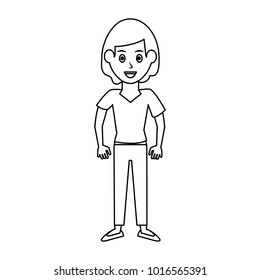 Young woman cartoon