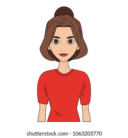 Young woman cartoon