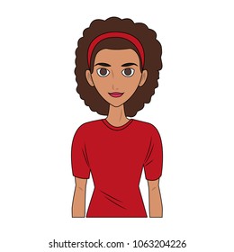 Young woman cartoon