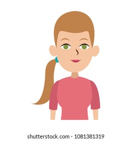 Young woman cartoon