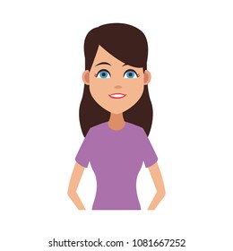 Young woman cartoon