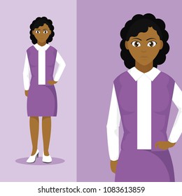 Young woman cartoon