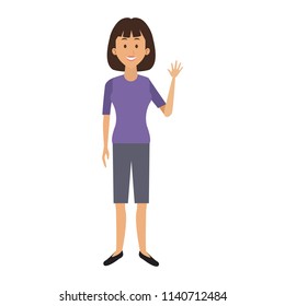 Young woman cartoon