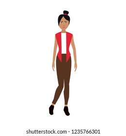 Young woman cartoon