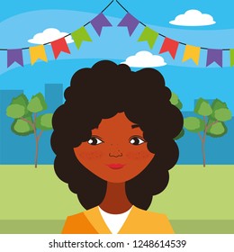 Young woman cartoon
