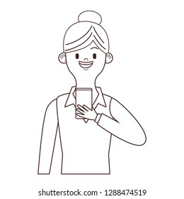 young woman cartoon