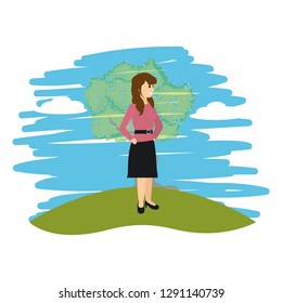 Young woman cartoon
