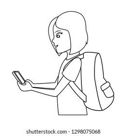 young woman cartoon