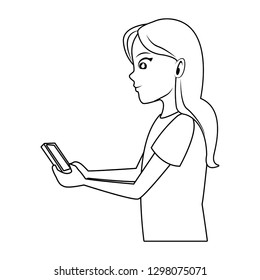young woman cartoon