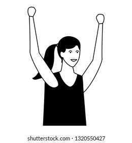 young woman cartoon