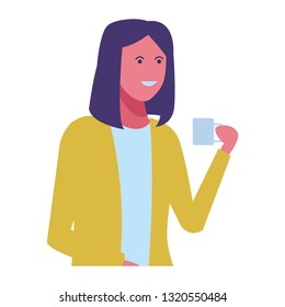 young woman cartoon