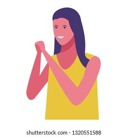 young woman cartoon