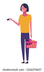 young woman cartoon