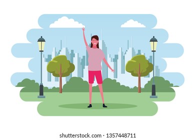 Young woman cartoon