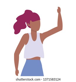 young woman cartoon