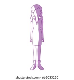 young woman cartoon