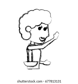 Young woman cartoon