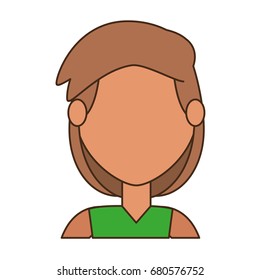 Young woman cartoon