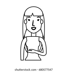 Young woman cartoon