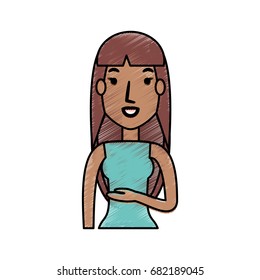 Young woman cartoon