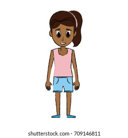 Young woman cartoon