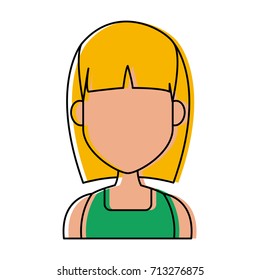 Young woman cartoon