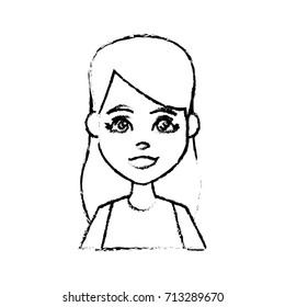 Young woman cartoon