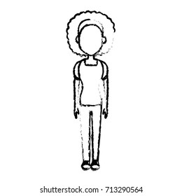 Young woman cartoon