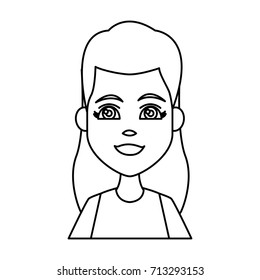 Young woman cartoon