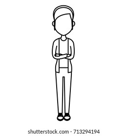Young woman cartoon