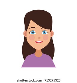 Young woman cartoon