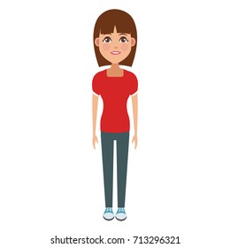 Young woman cartoon