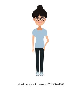 Young woman cartoon