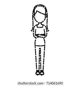 Young woman cartoon