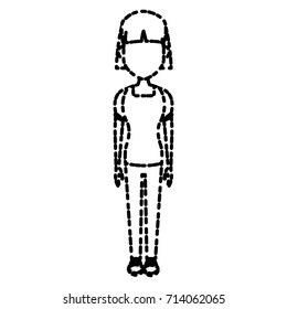 Young woman cartoon