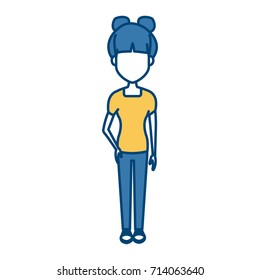 Young woman cartoon