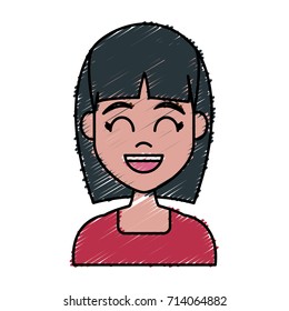 Young woman cartoon