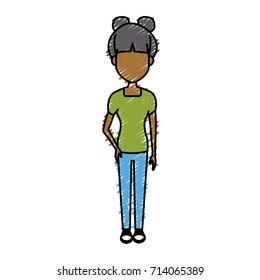 Young woman cartoon