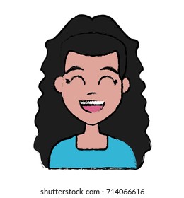 Young woman cartoon