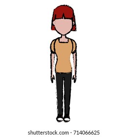 Young woman cartoon